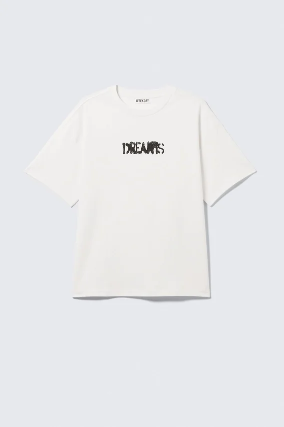 Camiseta con estampados de corte recto – Blanco – Dreams Camiseta con estampados de corte recto – Blanco – Dreams
