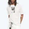 Camiseta con estampados de corte recto – Blanco – Lágrimas Camiseta con estampados de corte recto – Blanco – Lágrimas