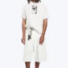 Camiseta con estampados de corte recto – Blanco – Lágrimas Camiseta con estampados de corte recto – Blanco – Lágrimas