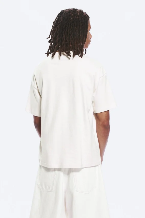 Camiseta con estampados de corte recto – Blanco – Lágrimas Camiseta con estampados de corte recto – Blanco – Lágrimas