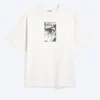 Camiseta con estampados de corte recto – Blanco – Lágrimas Camiseta con estampados de corte recto – Blanco – Lágrimas