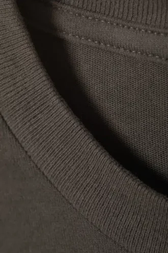Camiseta con estampados de corte recto – Gris oscuro – Logotipo deportivo