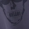 Camiseta con estampados de corte recto – Morado oscuro – Hello Man Camiseta con estampados de corte recto – Morado oscuro – Hello Man