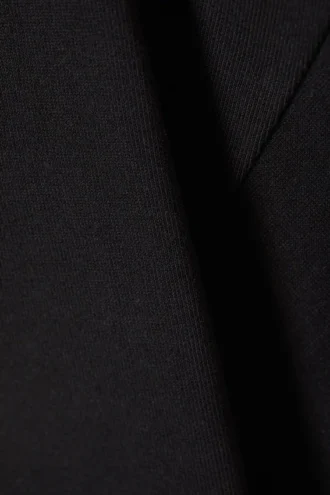 Camiseta con estampados de corte recto – Negro – Caras brillantes