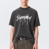 Camiseta con estampados de corte recto – Negro – Heartbeat Camiseta con estampados de corte recto – Negro – Heartbeat