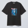 Camiseta con estampados de corte recto – Negro – Young Faces Camiseta con estampados de corte recto – Negro – Young Faces
