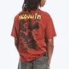 Camiseta con estampados de corte recto – Roja – Nebulith Camiseta con estampados de corte recto – Roja – Nebulith