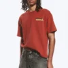Camiseta con estampados de corte recto – Roja – Nebulith Camiseta con estampados de corte recto – Roja – Nebulith