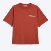 Camiseta con estampados de corte recto – Roja – Nebulith Camiseta con estampados de corte recto – Roja – Nebulith