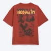 Camiseta con estampados de corte recto – Roja – Nebulith Camiseta con estampados de corte recto – Roja – Nebulith