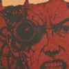 Camiseta con estampados de corte recto – Roja – Nebulith Camiseta con estampados de corte recto – Roja – Nebulith