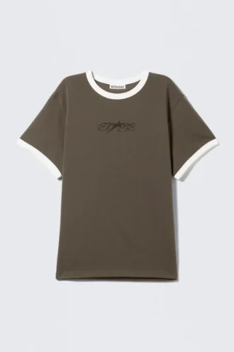 Camiseta con estampados – Gris oscuro – Estrellas