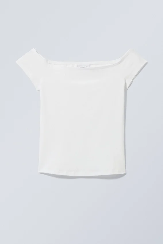 Camiseta con hombros al aire – Blanca Camiseta con hombros al aire – Blanca