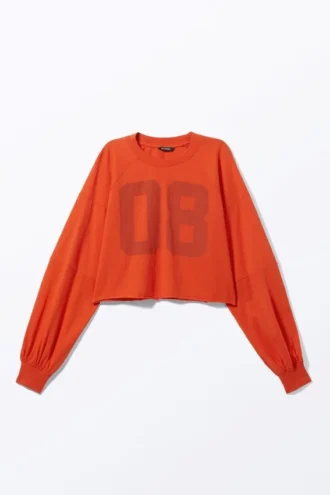 Camiseta corta de manga larga – Naranja brillante – 08