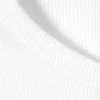 Camiseta de algodón acanalado de corte ajustado – Blanca Camiseta de algodón acanalado de corte ajustado – Blanca