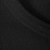 Camiseta de algodón acanalado de corte ajustado – Negro Camiseta de algodón acanalado de corte ajustado – Negro