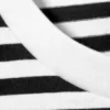 Camiseta de algodón de corte recto – Rayas blancas y negras Camiseta de algodón de corte recto – Rayas blancas y negras