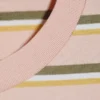 Camiseta de algodón de corte recto – Rayas rosa/caqui Camiseta de algodón de corte recto – Rayas rosa/caqui