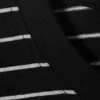 Camiseta de algodón de corte recto y manga larga – Rayas negras