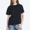 Camiseta de algodón de corte recto y suave – Azul marino oscuro Camiseta de algodón de corte recto y suave – Azul marino oscuro