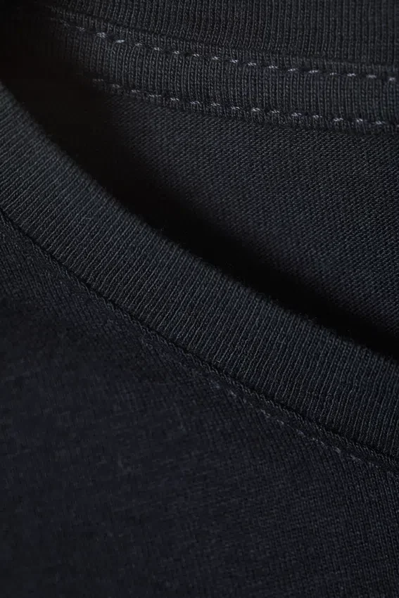 Camiseta de algodón de corte recto y suave – Azul marino oscuro Camiseta de algodón de corte recto y suave – Azul marino oscuro