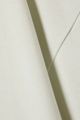 Camiseta de algodón de corte recto y tejido grueso – Verde claro apagado