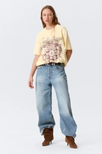 Camiseta de algodón de corte regular – Amarillo claro – Tendre Orage