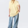 Camiseta de algodón de corte regular – Amarillo claro – Tendre Orage Camiseta de algodón de corte regular – Amarillo claro – Tendre Orage