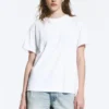 Camiseta de algodón de corte regular y suave – Blanca Camiseta de algodón de corte regular y suave – Blanca