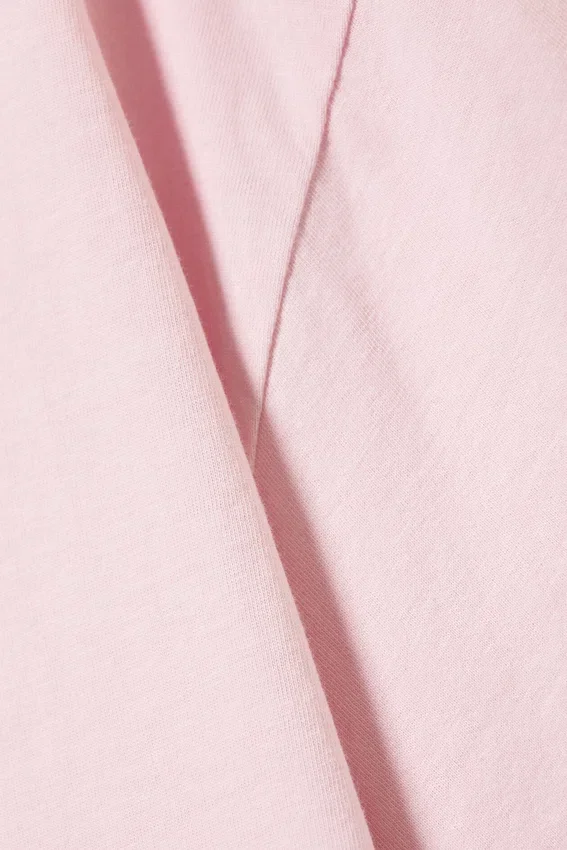 Camiseta de algodón de corte regular y suave – Rosa claro Camiseta de algodón de corte regular y suave – Rosa claro