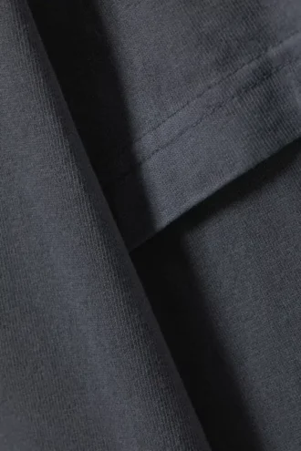 Camiseta de algodón de doble capa – Azul oscuro lavado