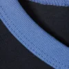 Camiseta de algodón de manga corta con ribetes en contraste – Azul oscuro – Ribete azul claro Camiseta de algodón de manga corta con ribetes en contraste – Azul oscuro – Ribete azul claro