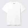 Camiseta de algodón de manga corta encogida – Blanca Camiseta de algodón de manga corta encogida – Blanca