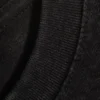 Camiseta de algodón de manga corta encogida – Negro desgastado Camiseta de algodón de manga corta encogida – Negro desgastado