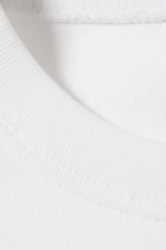 Camiseta de algodón de manga corta oversize – Blanca