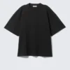Camiseta de algodón de manga corta oversize – Negro Camiseta de algodón de manga corta oversize – Negro