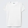 Camiseta de algodón de manga corta y corte entallado – Blanca Camiseta de algodón de manga corta y corte entallado – Blanca