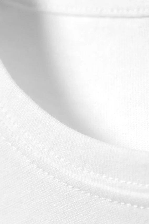 Camiseta de algodón de manga corta y corte entallado – Blanca Camiseta de algodón de manga corta y corte entallado – Blanca
