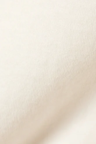 Camiseta de algodón de manga corta y corte entallado – Blanco roto