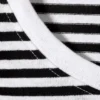 Camiseta de algodón de manga corta y corte entallado – Rayas blancas y negras Camiseta de algodón de manga corta y corte entallado – Rayas blancas y negras