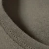 Camiseta de algodón de manga corta y corte entallado – Verde caqui apagado Camiseta de algodón de manga corta y corte entallado – Verde caqui apagado