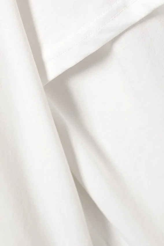 Camiseta de algodón de manga larga con capas – Blanca Camiseta de algodón de manga larga con capas – Blanca