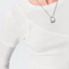 Camiseta de algodón de manga larga con triple capa – Blanca Camiseta de algodón de manga larga con triple capa – Blanca