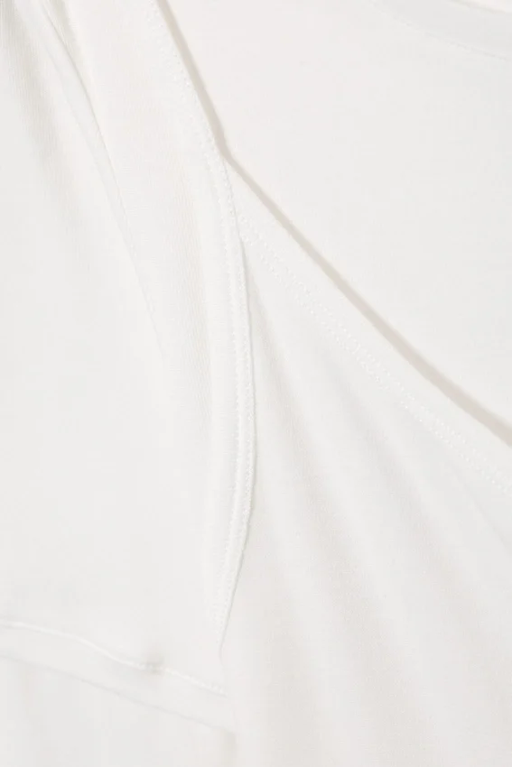 Camiseta de algodón de manga larga con triple capa – Blanca Camiseta de algodón de manga larga con triple capa – Blanca