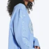 Camiseta de algodón de manga larga estampada – Azul medio – Swan Camiseta de algodón de manga larga estampada – Azul medio – Swan