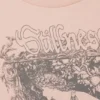 Camiseta de algodón de manga larga estampada – Estampada en rosa claro Camiseta de algodón de manga larga estampada – Estampada en rosa claro