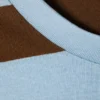 Camiseta de algodón de manga larga – Rayas azules/marrones Camiseta de algodón de manga larga – Rayas azules/marrones