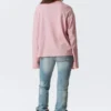 Camiseta de algodón de manga larga – Rayas coral/lila Camiseta de algodón de manga larga – Rayas coral/lila