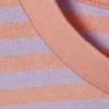 Camiseta de algodón de manga larga – Rayas coral/lila Camiseta de algodón de manga larga – Rayas coral/lila