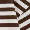 Camiseta de algodón de manga larga – Rayas marrones y blancas Camiseta de algodón de manga larga – Rayas marrones y blancas